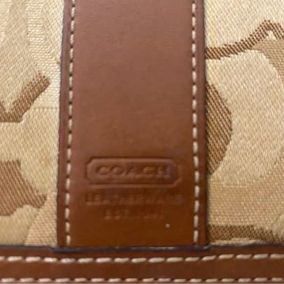 Vintage Coach Long Wallet Tan And Brown - Picture 2 of 5